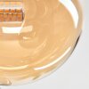 Chehalis Plafondlamp - Glas 10 cm, 12 cm, 15 cm Amber, Rookkleurig, 8-lichts