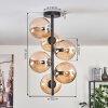 Gastor Plafondlamp - Glas 15 cm Amber, 6-lichts