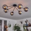 Gastor Plafondlamp - Glas 15 cm Rookkleurig, 6-lichts