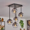 Gastor Plafondlamp - Glas 15 cm Duidelijk, Rookkleurig, 5-lichts