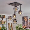 Gastor Plafondlamp - Glas 15 cm Duidelijk, Rookkleurig, 5-lichts