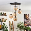 Gastor Plafondlamp - Glas 15 cm Amber, 5-lichts
