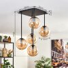 Gastor Plafondlamp - Glas 15 cm Amber, 5-lichts