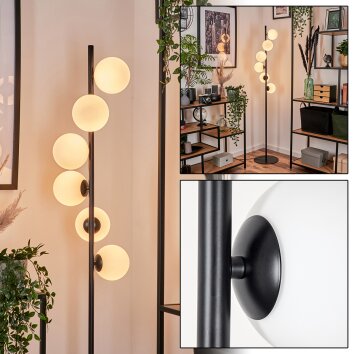 Remaisnil Staande lamp - Glas 12 cm Wit, 6-lichts