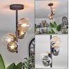 Chehalis Plafondlamp - Glas 10 cm, 12 cm Amber, Duidelijk, Rookkleurig, 4-lichts