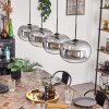 Apedo Hanger - Glas 30 cm Duidelijk, Rookkleurig, 4-lichts