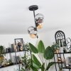 Chehalis Plafondlamp - Glas 10 cm, 12 cm Amber, Rookkleurig, 4-lichts
