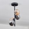 Chehalis Plafondlamp - Glas 10 cm Amber, Rookkleurig, 4-lichts