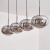 Apedo Hanger - Glas 30 cm Rookkleurig, 4-lichts