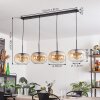 Apedo Hanger - Glas 30 cm Amber, Duidelijk, 4-lichts