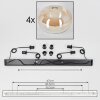 Apedo Hanger - Glas 30 cm Amber, Duidelijk, 4-lichts