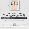 Parane Hanger - Glas 20 cm Amber, 4-lichts