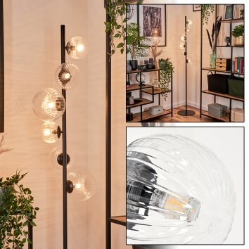 Remaisnil Staande lamp - Glas 10 cm, 12 cm, 15 cm Duidelijk, 6-lichts