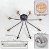 Chehalis Plafondlamp - Glas 12 cm, 15 cm Goud, Zwart, 8-lichts