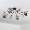 Chehalis Plafondlamp - Glas 12 cm, 15 cm Goud, Zwart, 8-lichts