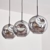 Ripoll Hanger - Glas 30 cm Rookkleurig, 3-lichts
