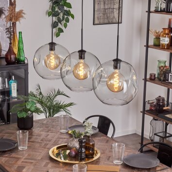 Ripoll Hanger - Glas 30 cm Duidelijk, 3-lichts