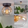 Koyoto Plafondlamp - Glas 15 cm Amber, Duidelijk, 1-licht