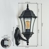 Etoe Buiten muurverlichting Zwart, 1-licht, Bewegingsmelder