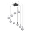 Globo AIDA Hanger LED Zwart, 9-lichts