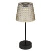Globo SOLAR Tafellamp LED Rookkleurig, Zwart, 1-licht