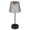 Globo SOLAR Tafellamp LED Rookkleurig, Zwart, 1-licht