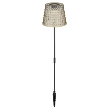 Globo SOLAR Padverlichting LED Rookkleurig, Zwart, 1-licht