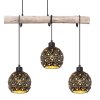 Globo JODIE Hanger Hout donker, Hout licht, 4-lichts