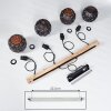 Sunasau Hanglamp Hout donker, Zwart, 4-lichts