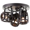 Brilliant Woodrow Plafondlamp Zwart, 3-lichts