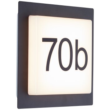 Brilliant Sten Huisnummer verlichting LED Zwart, 1-licht