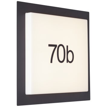 Brilliant Sten Huisnummer verlichting LED Zwart, 1-licht