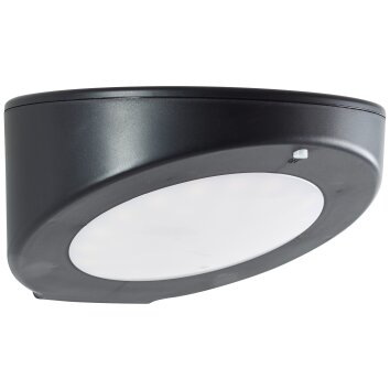 Brilliant Bardum Muurlamp LED Zwart, 1-licht, Bewegingsmelder