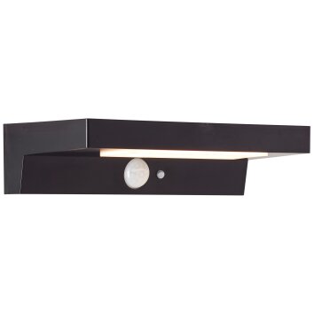 Brilliant Barker Buiten muurverlichting LED Zwart, 1-licht, Bewegingsmelder