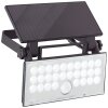 Brilliant Luton Buiten muurverlichting LED Zwart, 1-licht, Bewegingsmelder