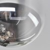 Chehalis Plafondlamp - Glas 10 cm, 12cm, 15cm Amber, Duidelijk, Rookkleurig, 8-lichts