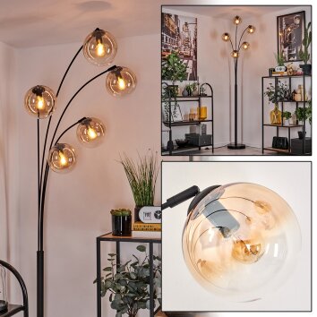 Gastor Staande lamp - Glas 15 cm Amber, Duidelijk, 5-lichts