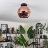 Ripoll Plafondlamp - Glas 25 cm Koperkleurig, 1-licht