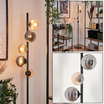 Remaisnil Staande lamp - Glas 10 cm, 12 cm Zwart, 5-lichts