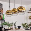 Ripoll Hanger - Glas 30 cm Goud, Duidelijk, 3-lichts