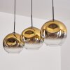 Ripoll Hanger - Glas 30 cm Goud, Duidelijk, 3-lichts