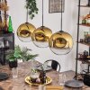 Ripoll Hanger - Glas 30 cm Goud, Duidelijk, 3-lichts
