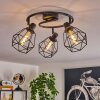 Yaak Plafondlamp Zwart, 3-lichts
