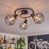 Yaak Plafondlamp Zwart, 3-lichts