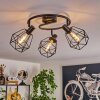 Yaak Plafondlamp Zwart, 3-lichts