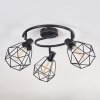 Yaak Plafondlamp Zwart, 3-lichts