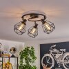 Yaak Plafondlamp Zwart, 3-lichts
