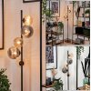 Remaisnil Staande lamp - Glas 12 cm, 15 cm Zwart, 5-lichts