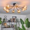 Chehalis Plafondlamp - Glas 12 cm, 15 cm Goud, Zwart, 8-lichts