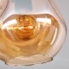 Ripoll Plafondlamp - Glas 20 cm Goud, Zwart, 1-licht